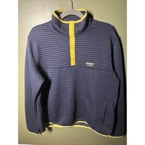 L.L. Bean Men’s AirLight Knit Pullover Blue Slightly Fitted Large